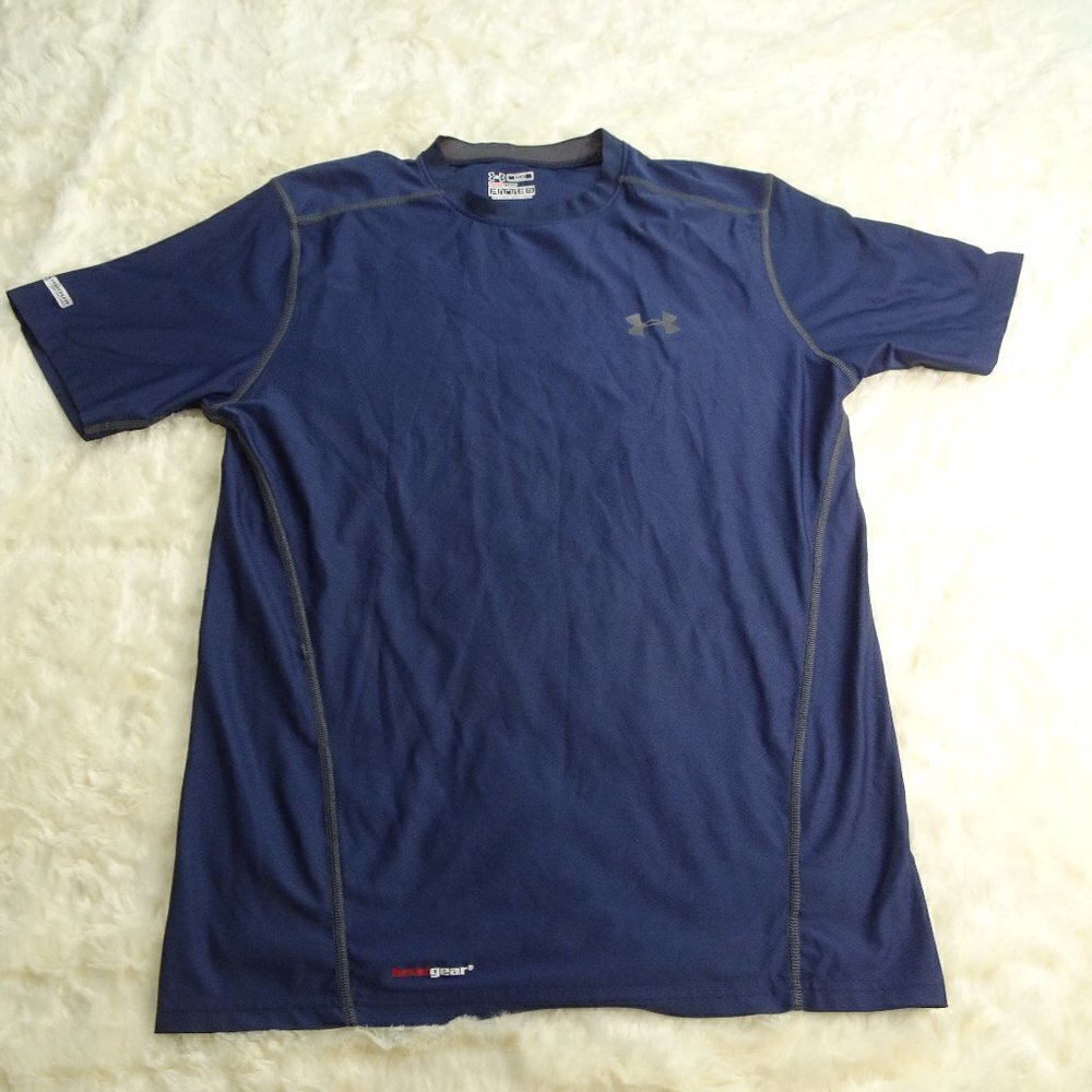 Under Armour Blue Heat Gear Athletic Shirt Medium